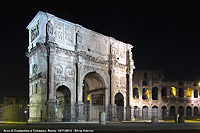 Roma di notte - Arco di Costantino e Colosseo