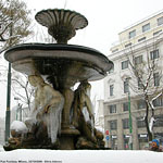 Neve sulla citta' - Piazza Fontana.