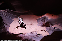 Antelope Canyon - Un tronco trascinato da un'inondazione