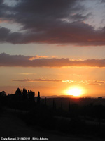 Crete senesi - Tramonto sulle crete