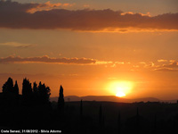 Crete senesi - Tramonto sulle crete