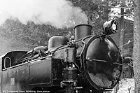 In bianco e nero - Dettagli della locomotiva