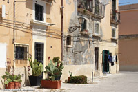 Nei vicoli di Ortigia - Fichi d'India e panni